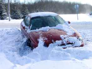 car in a snow